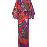 Abito lungo con stampa Orchidee 5URI30 5U731017 PUCCI