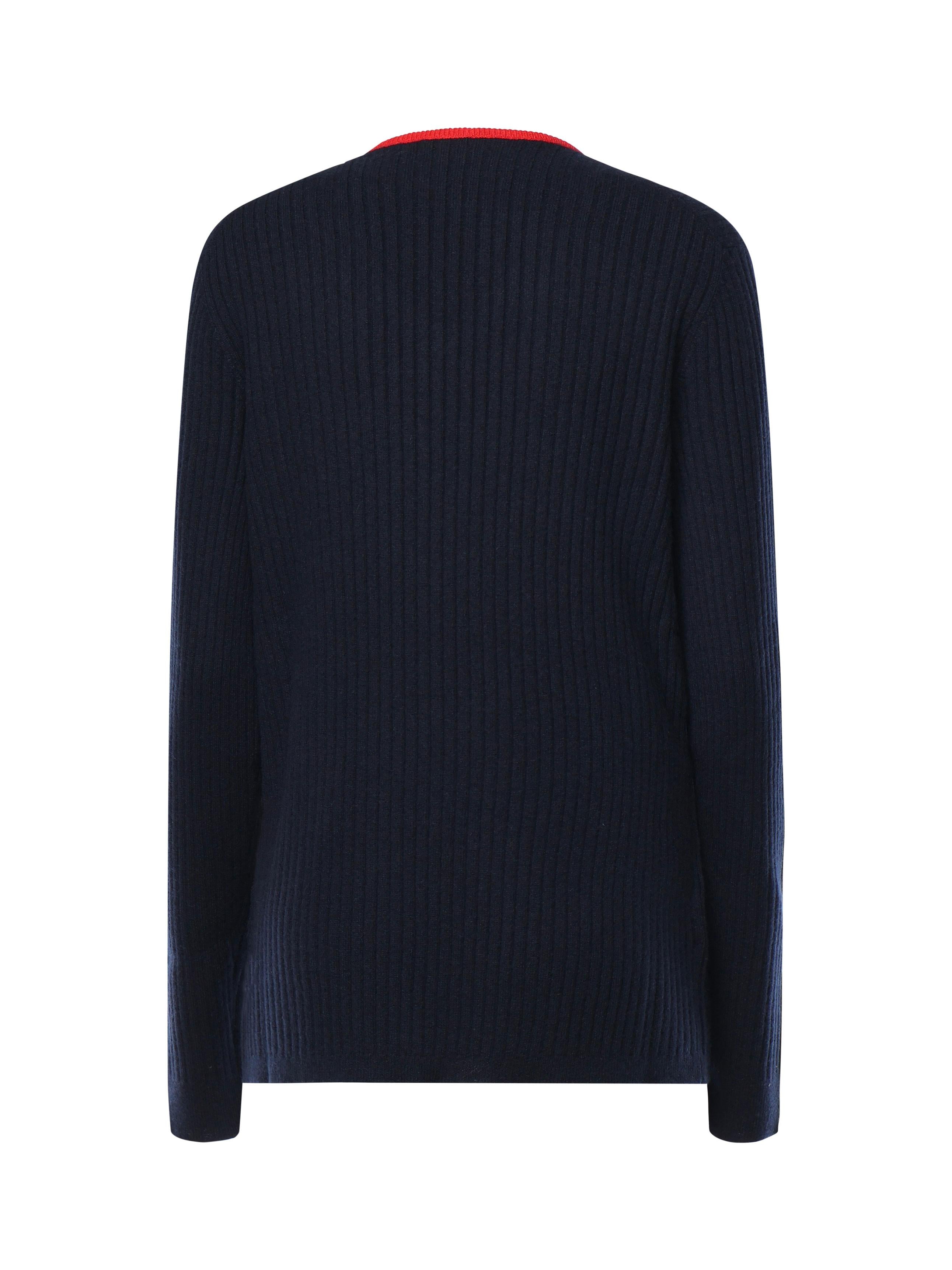 Maglia scollo a V in cashmere MMLA33 1580F059F MIU MIU