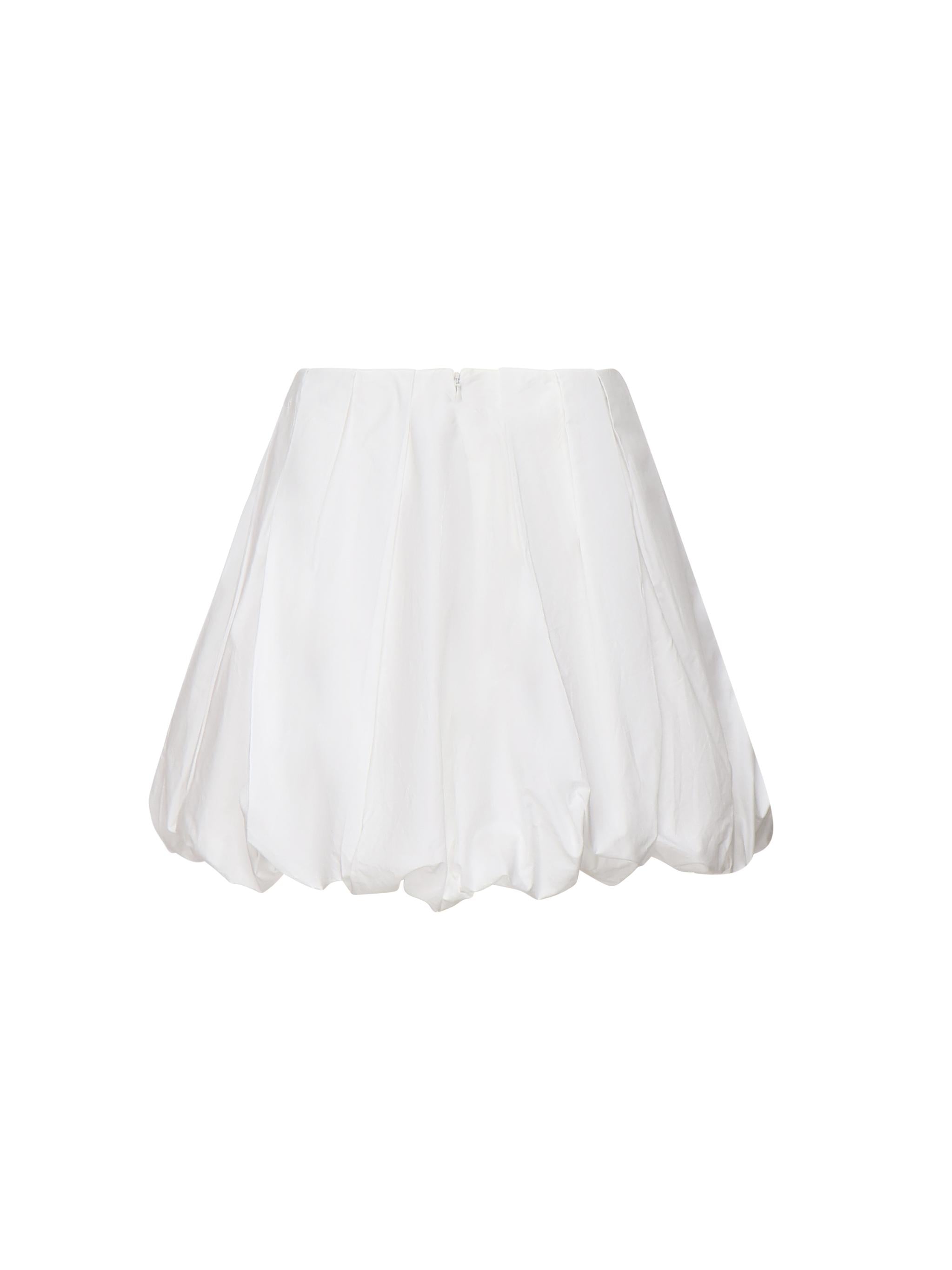 Minigonna balloon in popeline 105183 A2LDZ04 PINKO