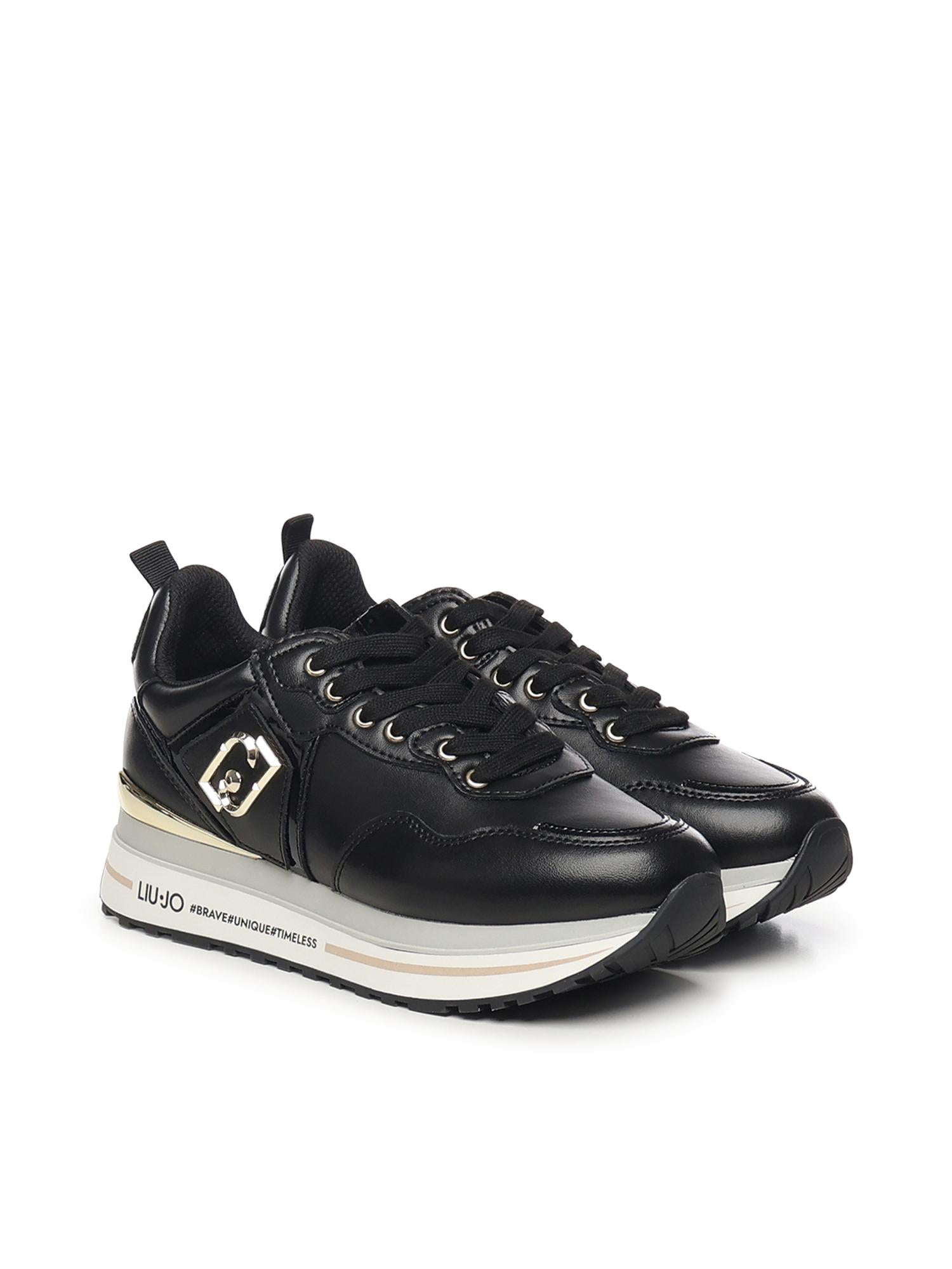 Sneakers platform in pelle<BR/> BF5009P0102 22222 LIU JO