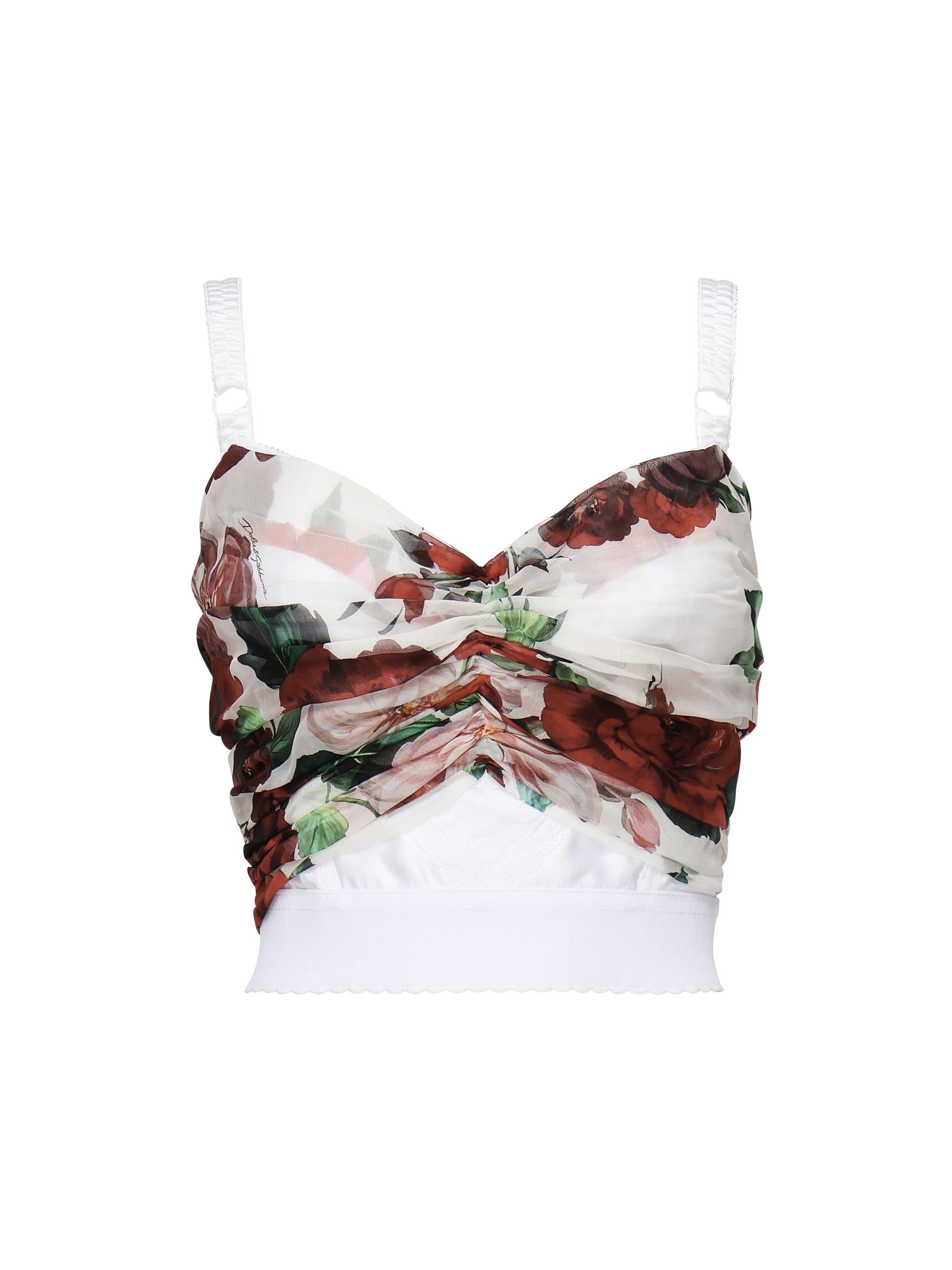 Top bustier stampa Rosa<BR/> F7AX5T IS1Y6HA5PD DOLCE & GABBANA