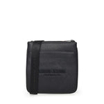 Borsa a tracolla piatta nera in similpelle XM000155 AF11931UB101 ARMANI EXCHANGE