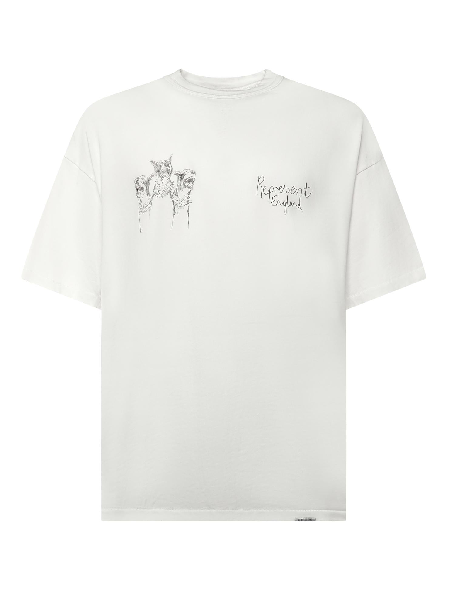 T-shirt "Hand Drawn Thoroughbred" in cotone MLM100383 72 REPRESENT