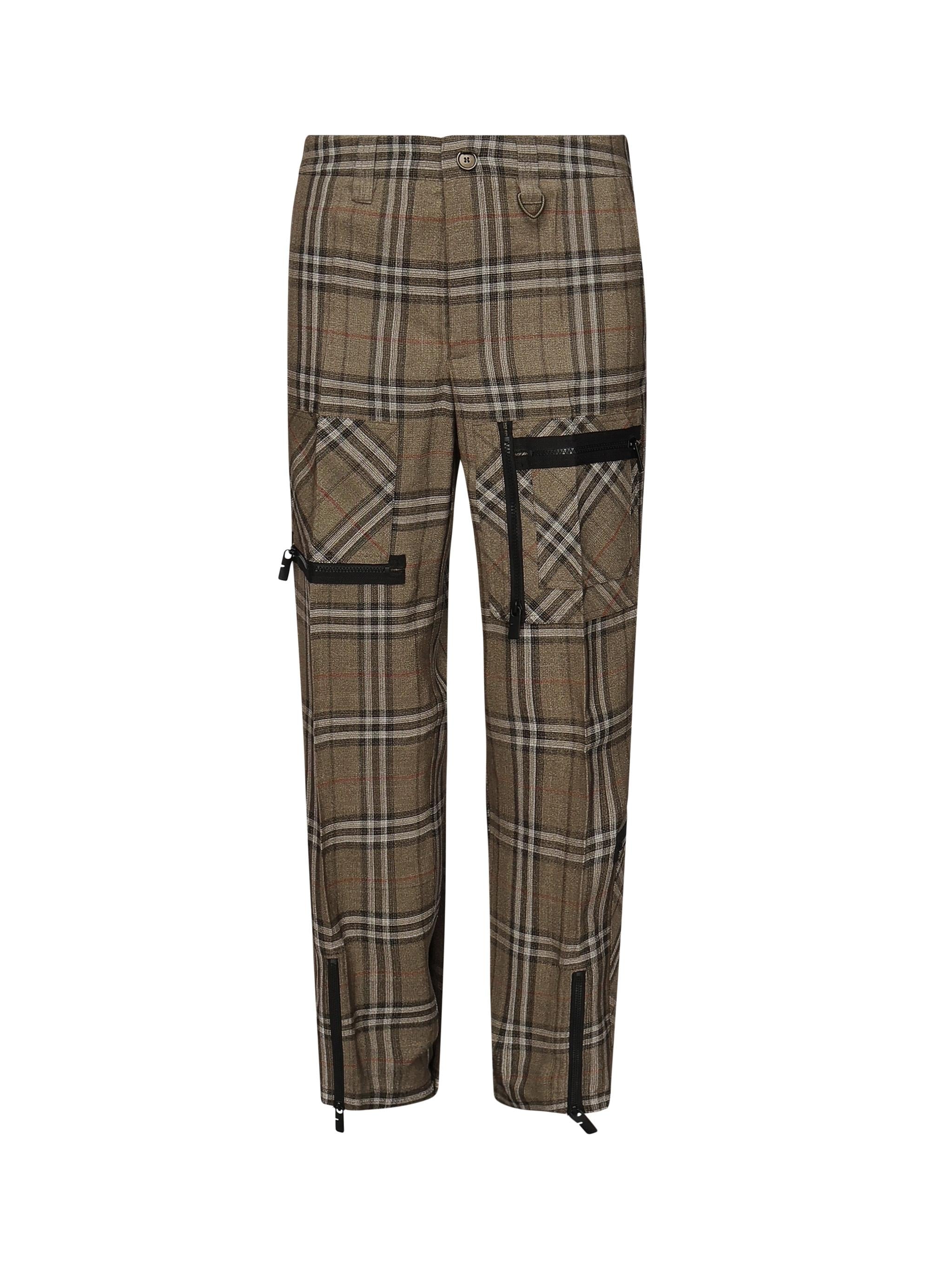 Pantaloni cargo in misto seta Check 8108349 C1846 BURBERRY