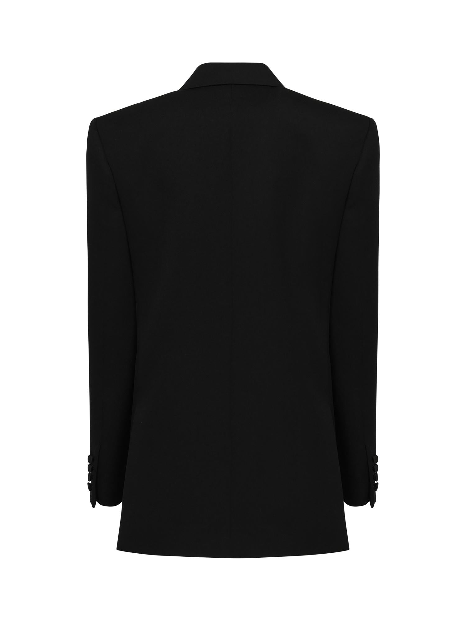 Giacca smoking in grain de poudre 828008 Y7E631000 SAINT LAURENT