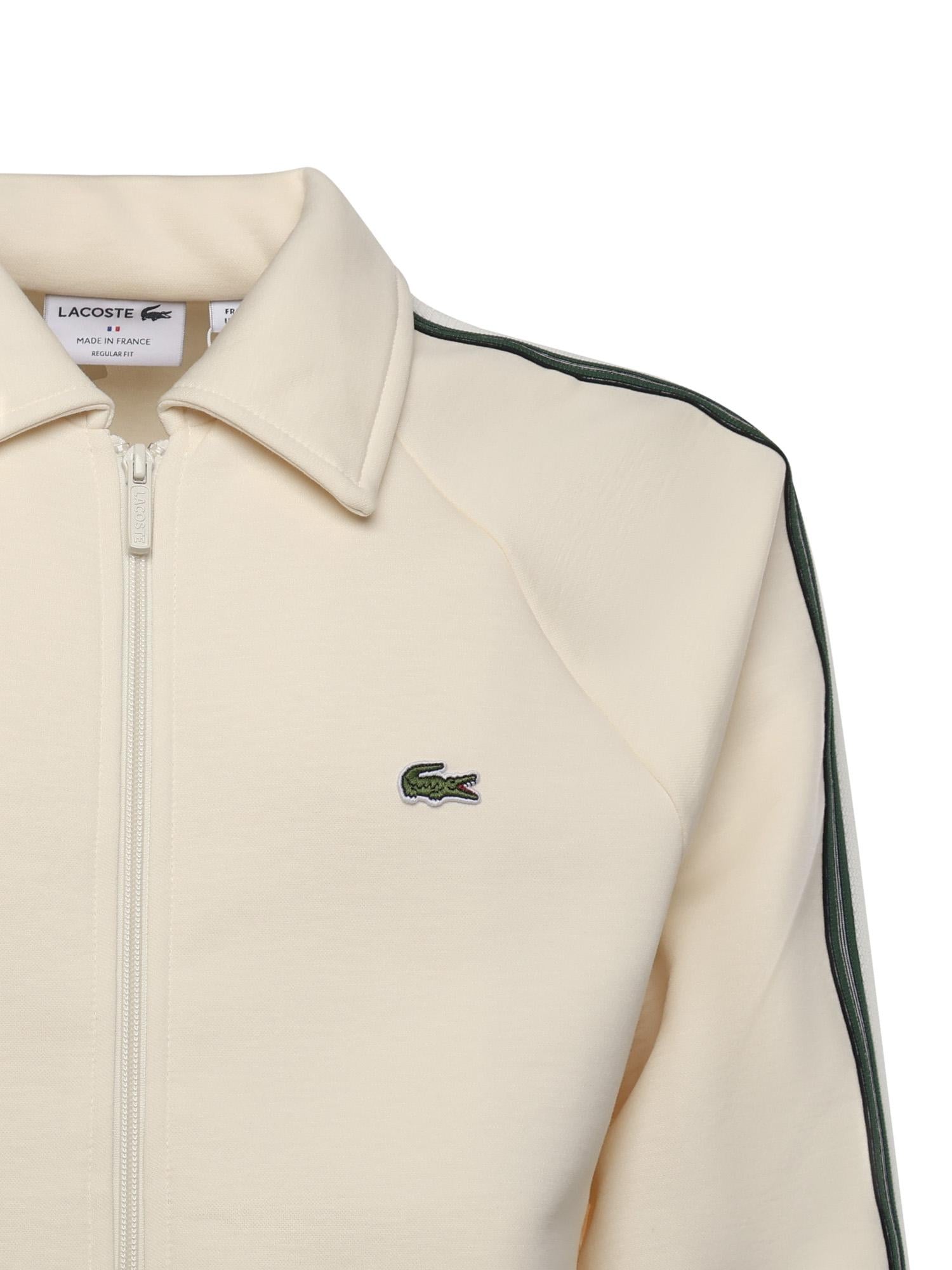 Felpa con zip e logo SH5927 XFJ LACOSTE