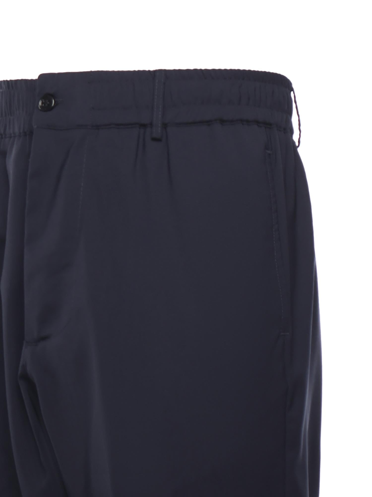 Pantaloni Astro in gabardine di misto lana ASTRO BLU GIULIANO GALIANO