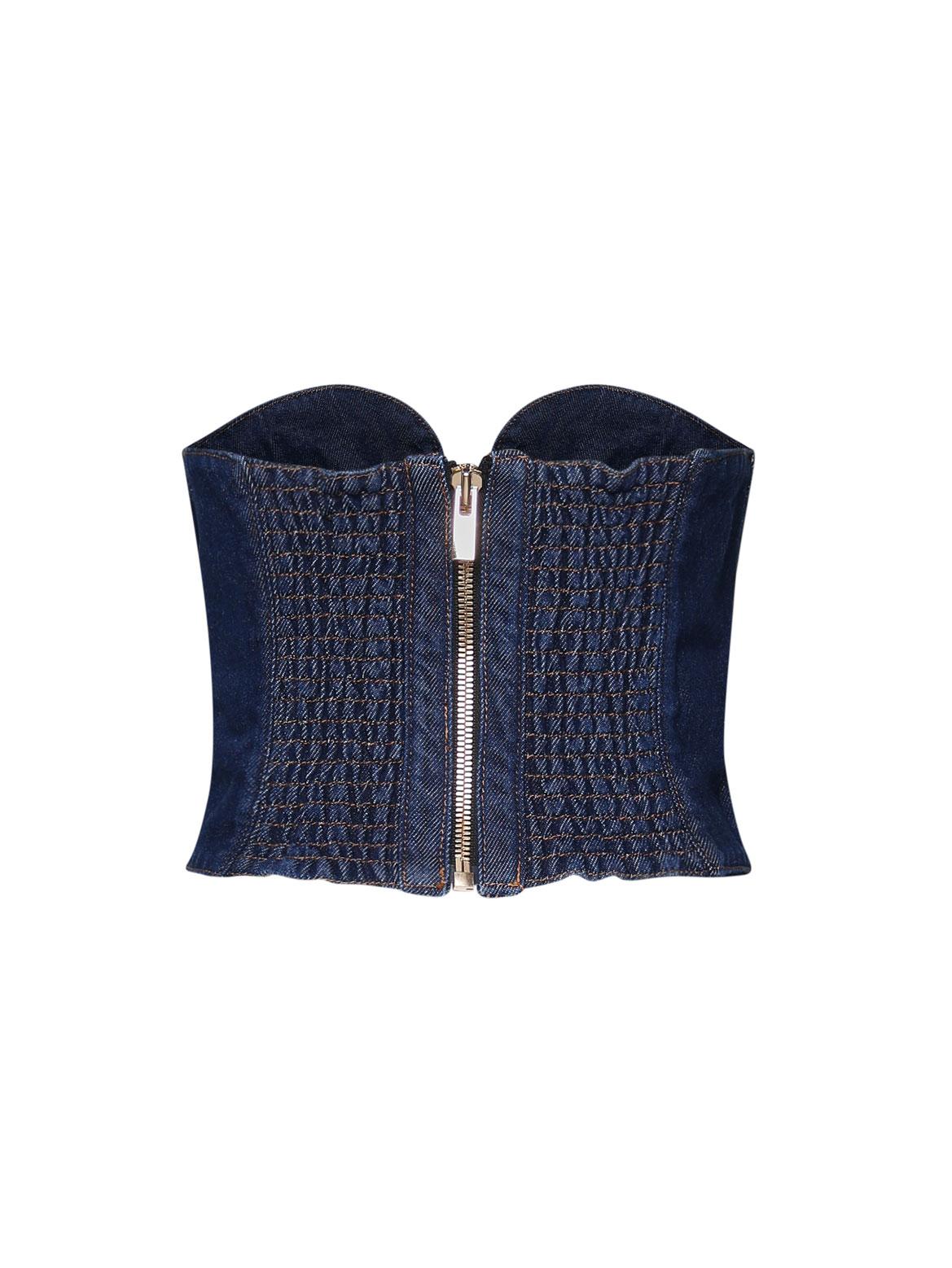 Top a cuore in denim 104722000 NAVY MAGDA BUTRYM