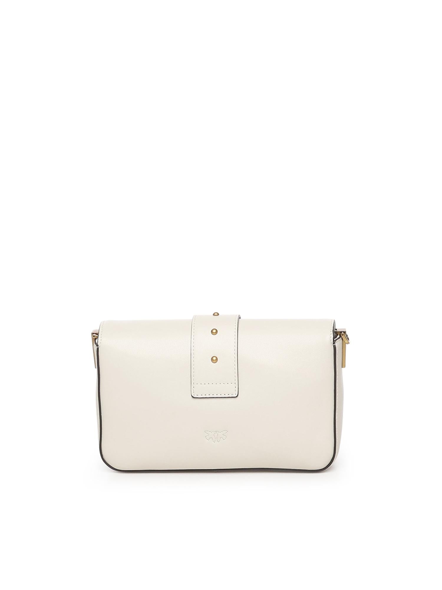 Borsa a spalla piccola Mini Love Bag Slouchy in pelle 105824 A0QOZ14Q PINKO