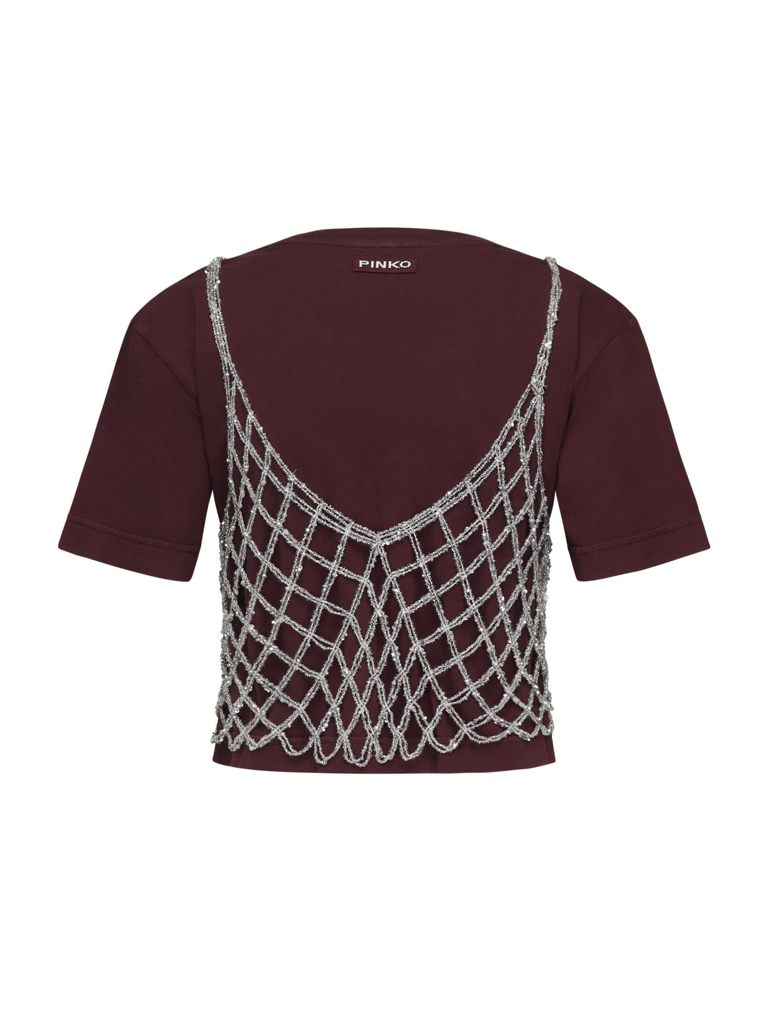 T-shirt cropped in cotone 105145 A2LTYI0 PINKO