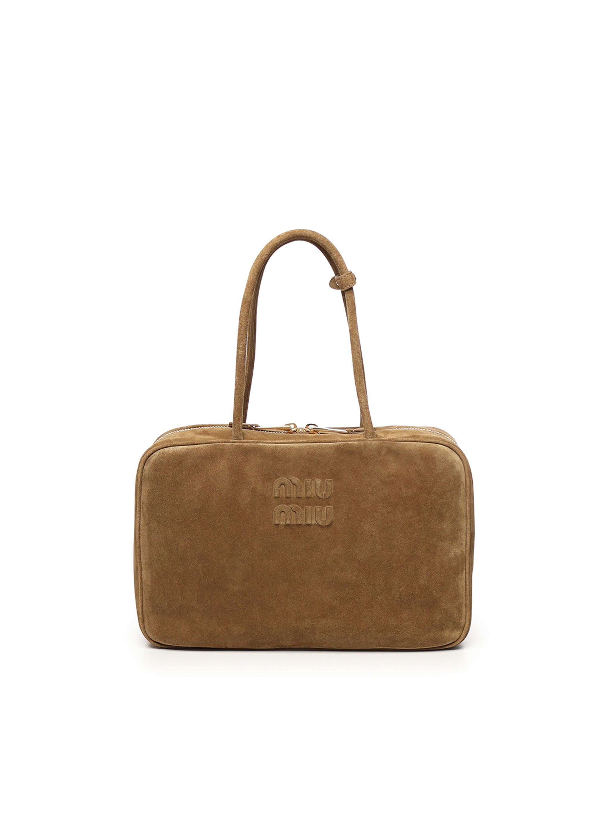 Borsa Beau in camoscio 5BB117 2CSSF0393 MIU MIU