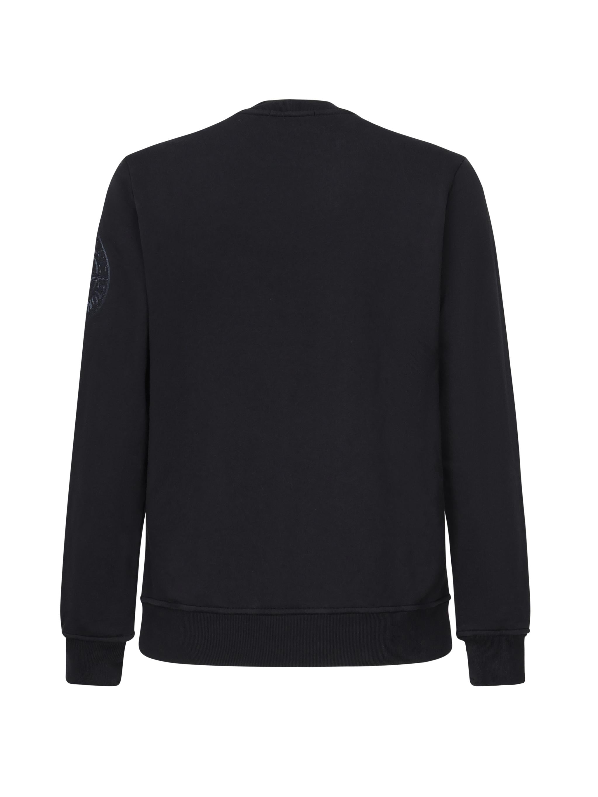 Felpa girocollo con ricamo Compass<BR/> K1S156100026 S0122V0020 STONE ISLAND