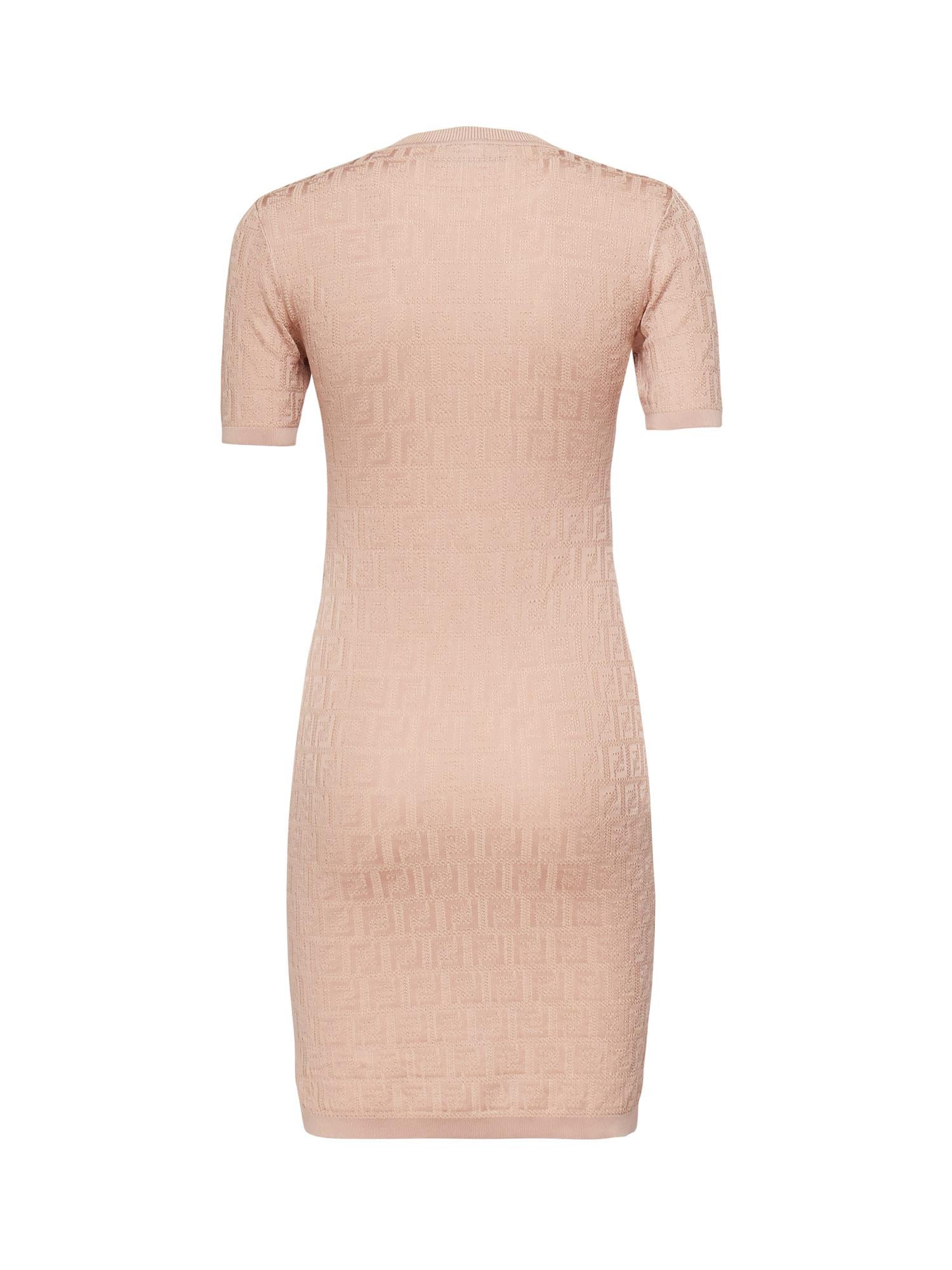 Abito in cotone FF jacquard FZDD61 AUZRF1SAU FENDI