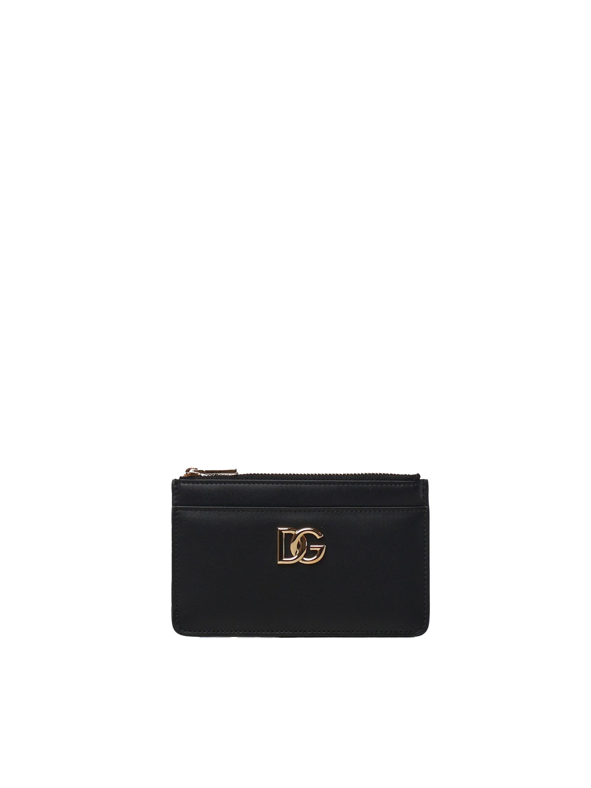 Portacarte in pelle di vitello con logo DG BI1261 AW57680999 DOLCE & GABBANA