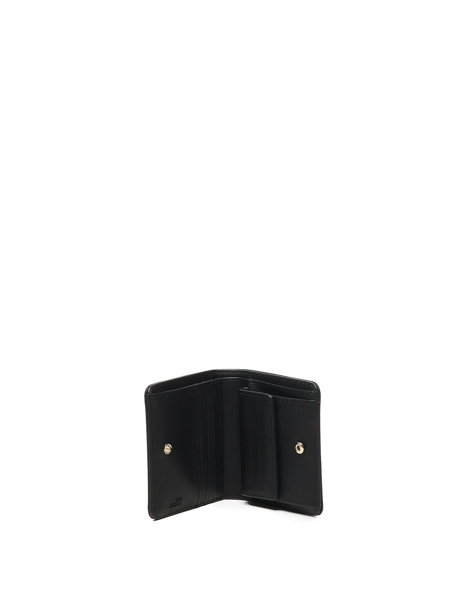 Portafoglio con logo lettering JC5731PP0LKL0 000 LOVE MOSCHINO