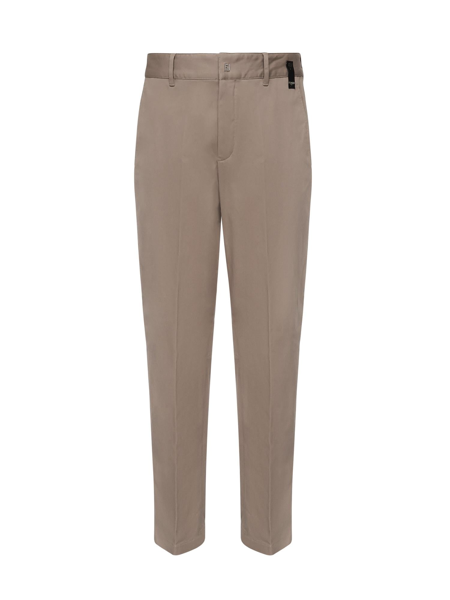 Pantaloni in gabardine con logo FB1076 AQMVF0QD3 FENDI
