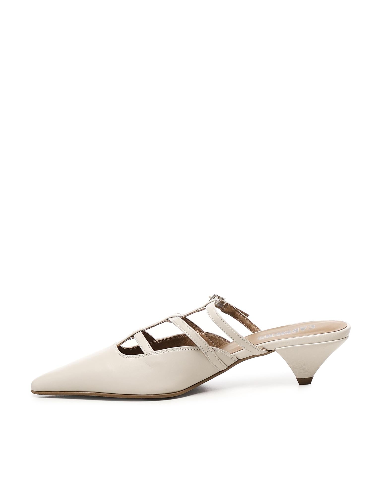Sabot a listini in pelle di vitello A55182 STONE CARMENS