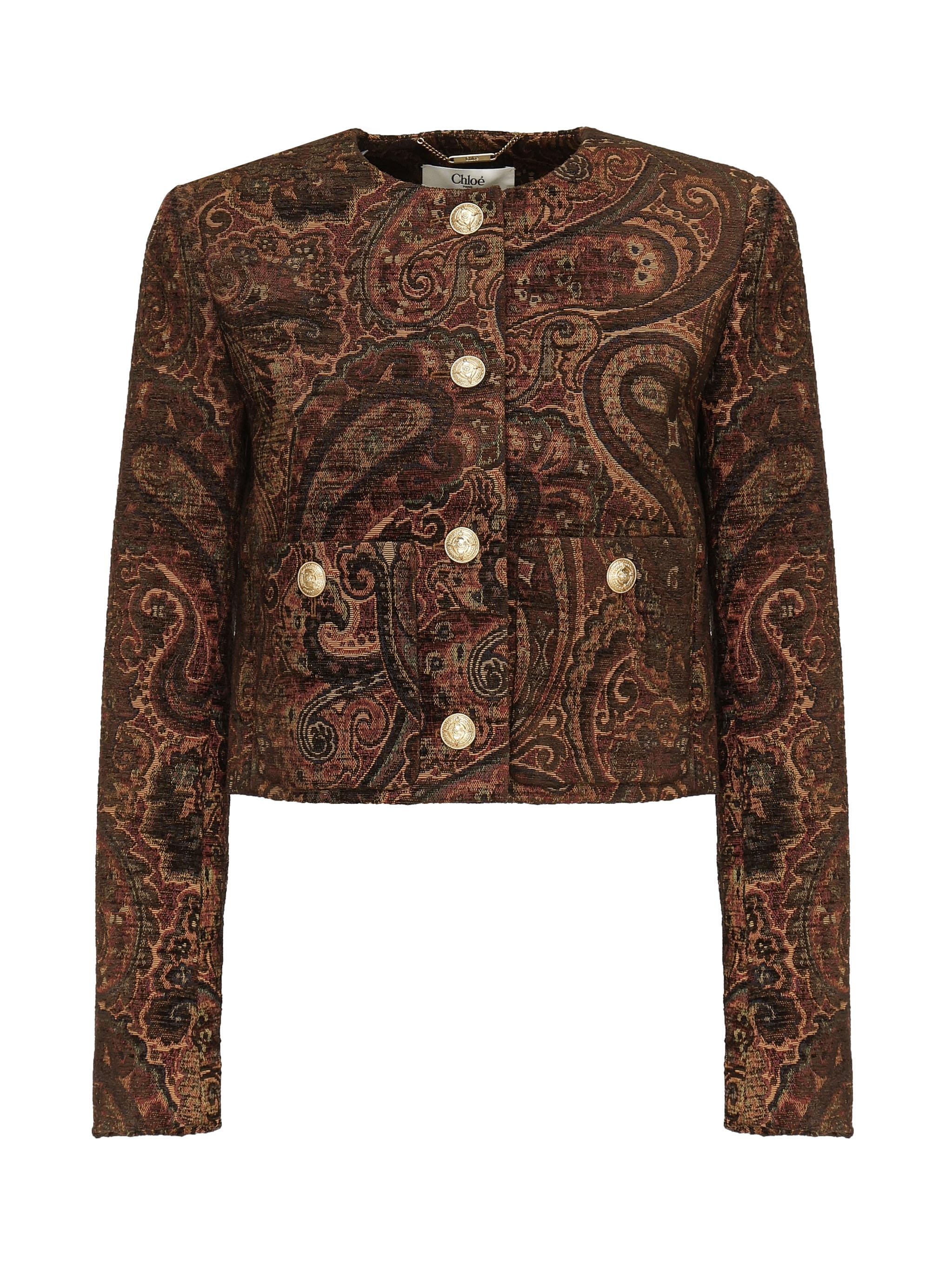 Giacca cropped jacquard CHC25AVE20282 69A CHLOÉ