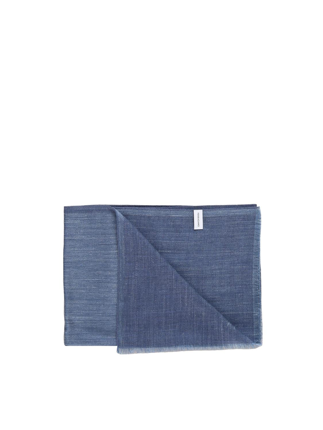Sciarpa in misto cashmere jacquard 520095 762309002 FERRAGAMO