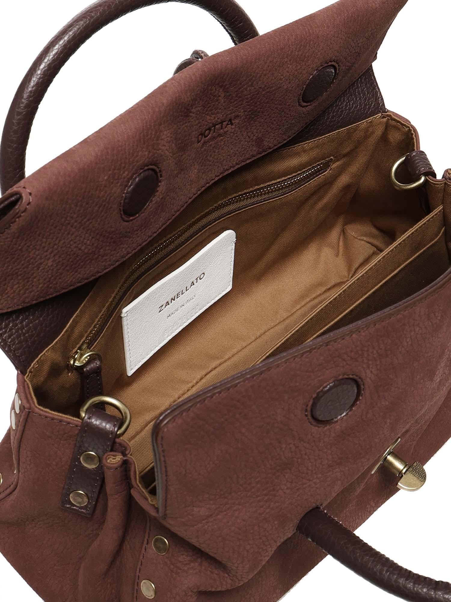 Borsa dotta in pelle<BR/> 069120 0070000Z0990 ZANELLATO