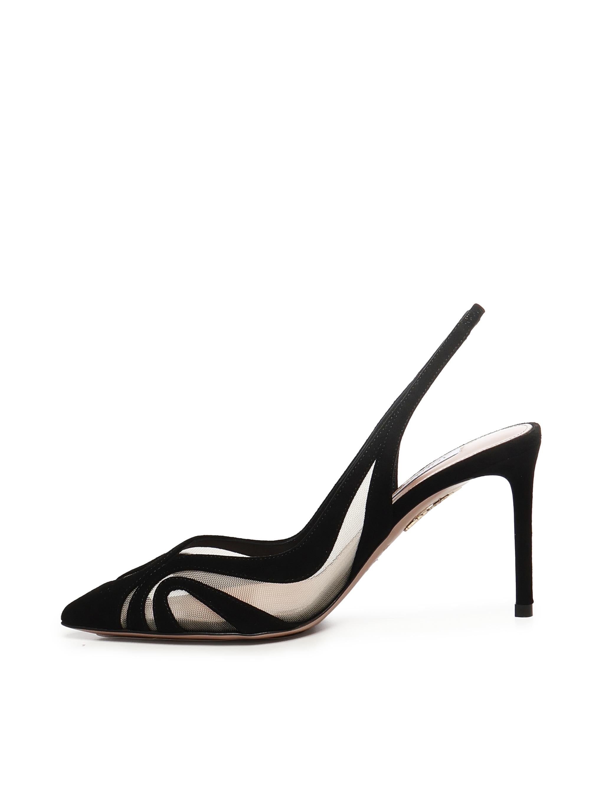 Slingback Lune in suede LNEMIDL0 SFE000 AQUAZZURA