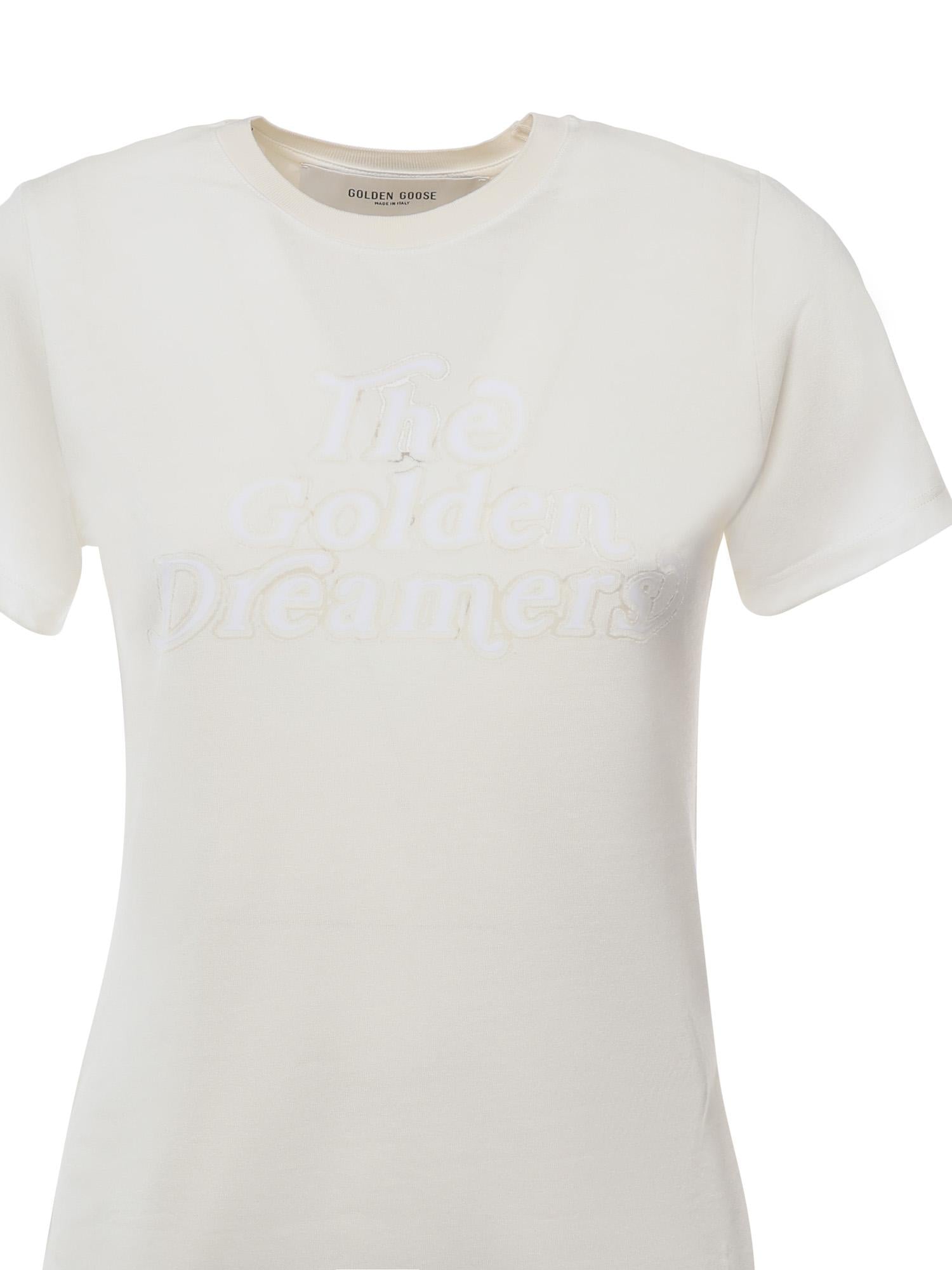 T-shirt con stampa GWP02322 P00211611616 GOLDEN GOOSE