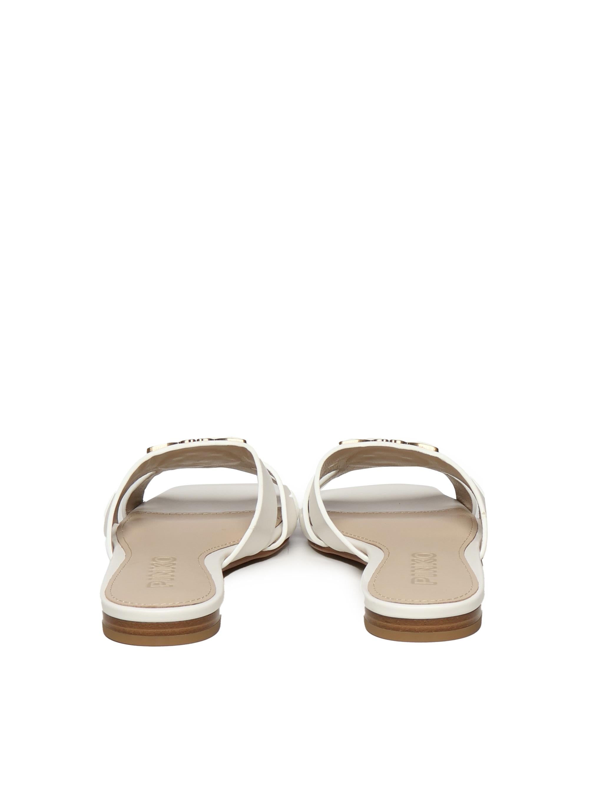 Ciabatte in nappa con logo SD0313 P003Z12 PINKO