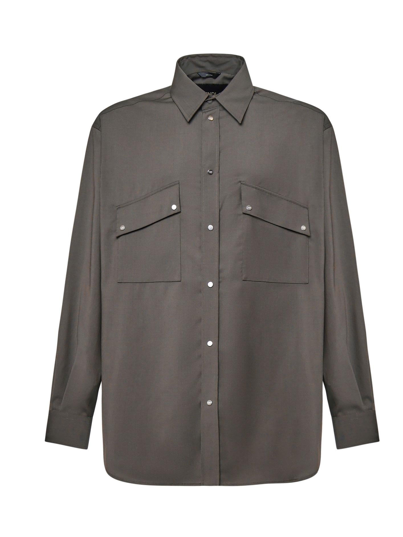 Camicia over in lana FW1319 ASCHF03NT FENDI