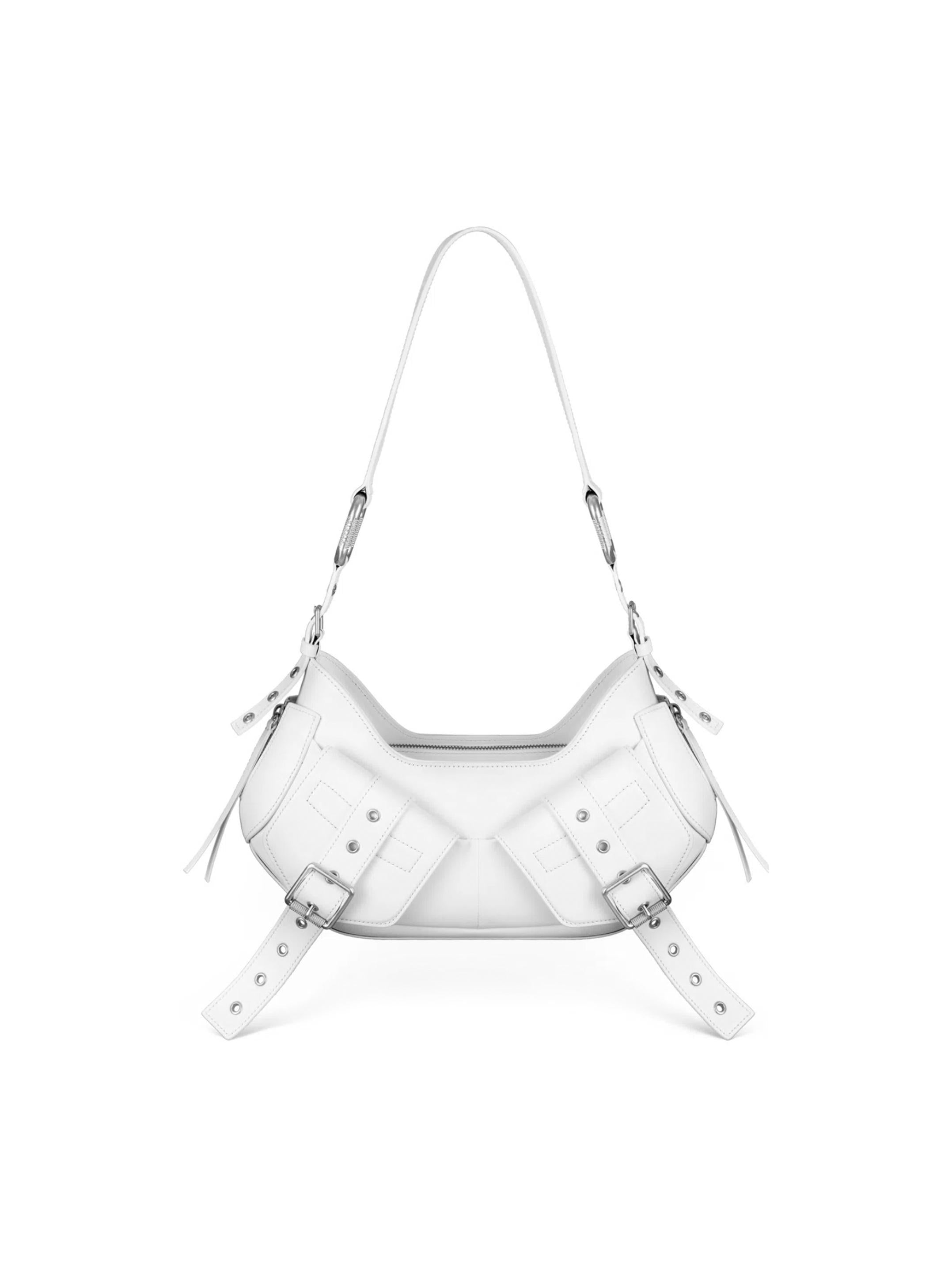 Borsa a spalla Y2K.001 FBBP70001 -BIANCO/NIKEL BIASIA