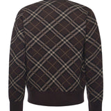 Cardigan in lana e cashmere Check 8115705 B2412 BURBERRY