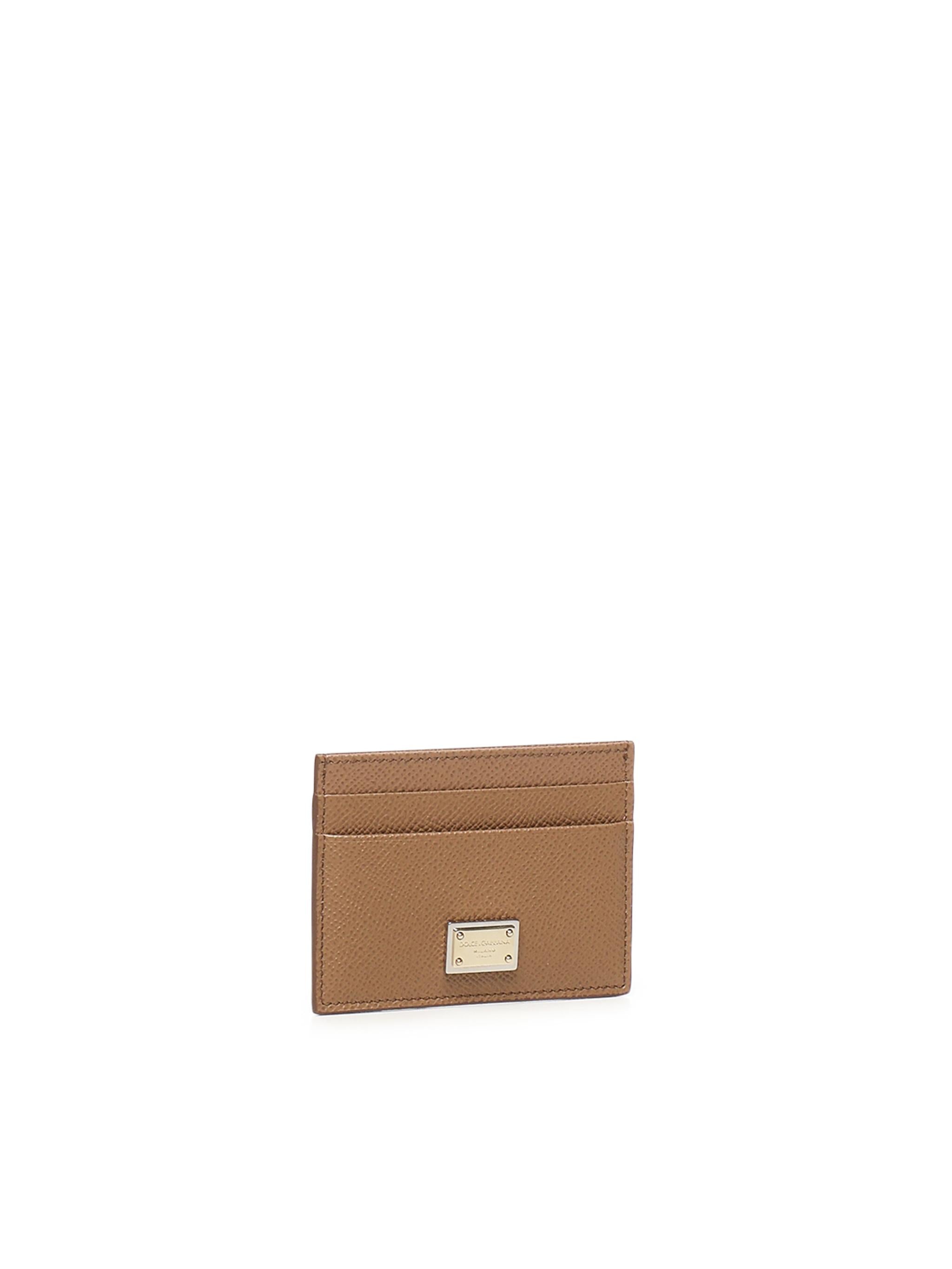 Portacarte in pelle con targhetta logata<BR/> BI0330 A10018M417 DOLCE & GABBANA