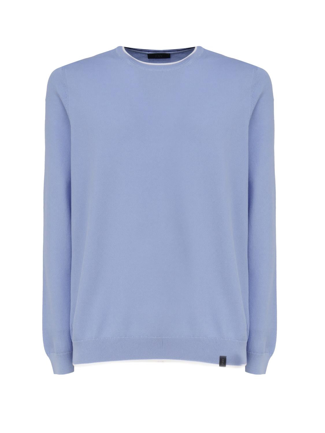 Maglioncino in cotone con collo tondo NMMC1482350 VTN033W FAY