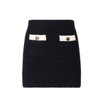 Minigonna in cashmere AW24074SK B SELF-PORTRAIT