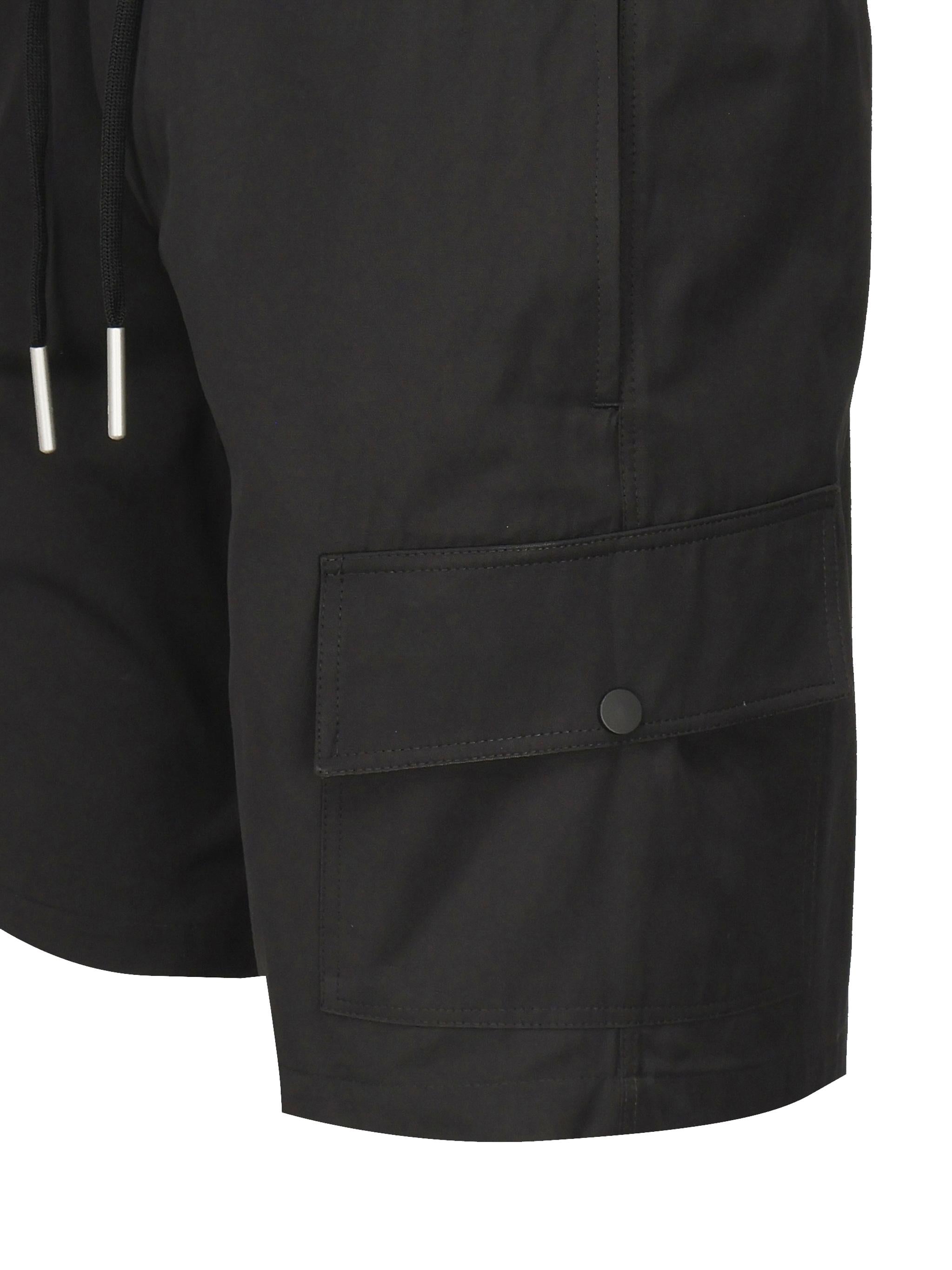 Shorts Cargo in misto lino e cotone MASTYF -NERO GIULIANO GALIANO