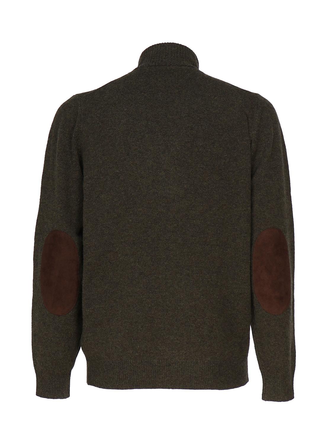 Maglione con zip Patch MKN0731 GN73 BARBOUR
