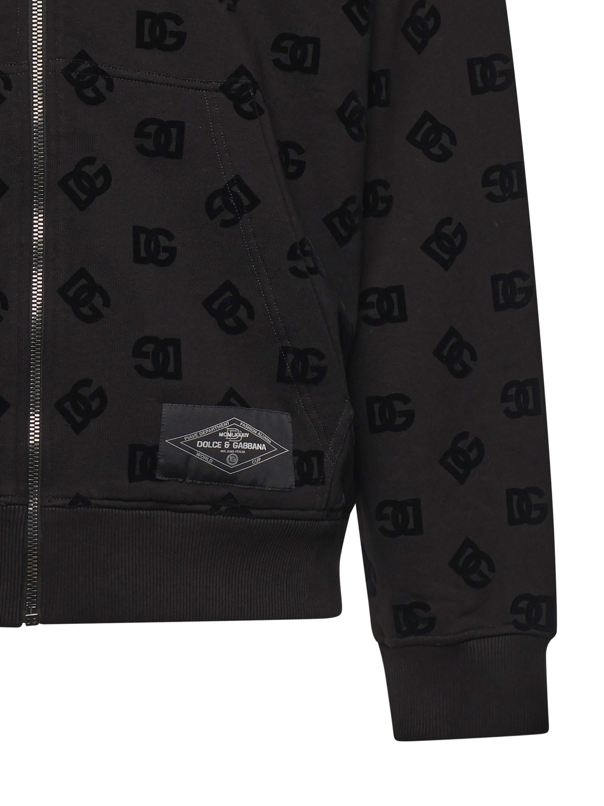 Felpa stampa DG allover G9AIYT G7NWDN0000 DOLCE & GABBANA
