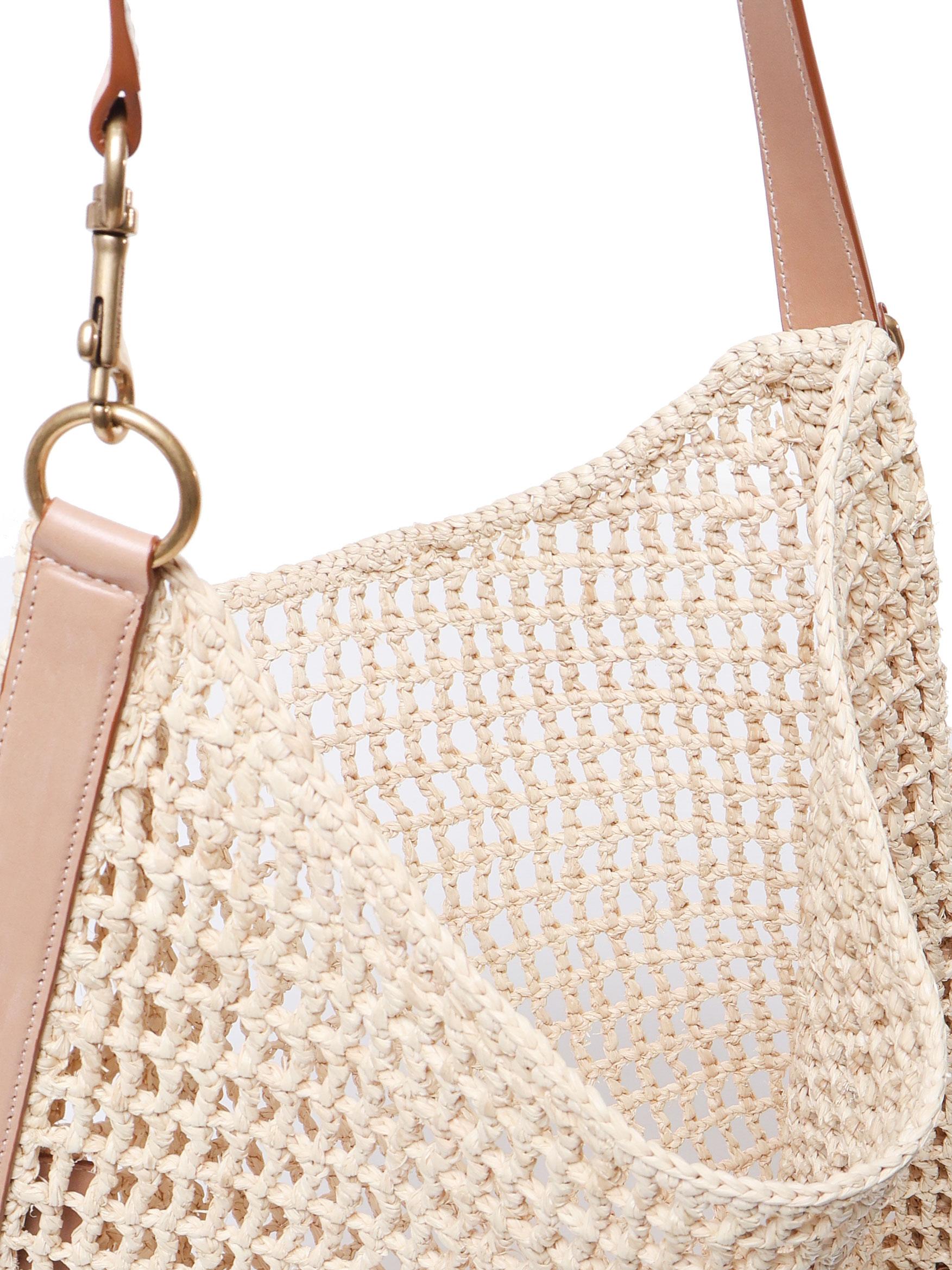Borsa Oxalis in rafia macramè 773984 GAAEB9718 SAINT LAURENT