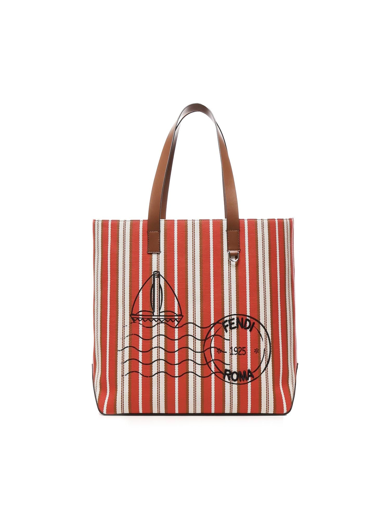Shopping Bag Medium a righe 7VA657 AUGUF1SCQ FENDI