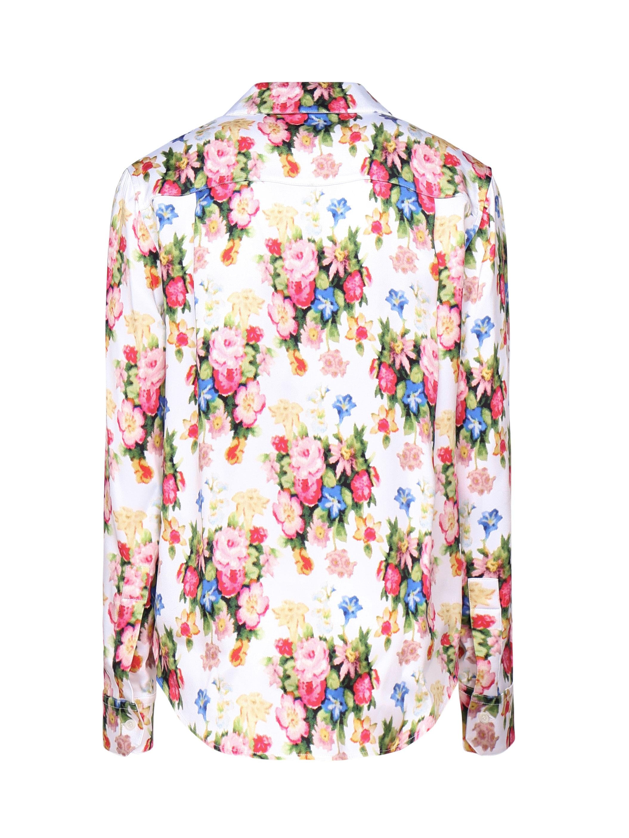 Camicia in raso di seta S540Y05XAV 9616 LOEWE