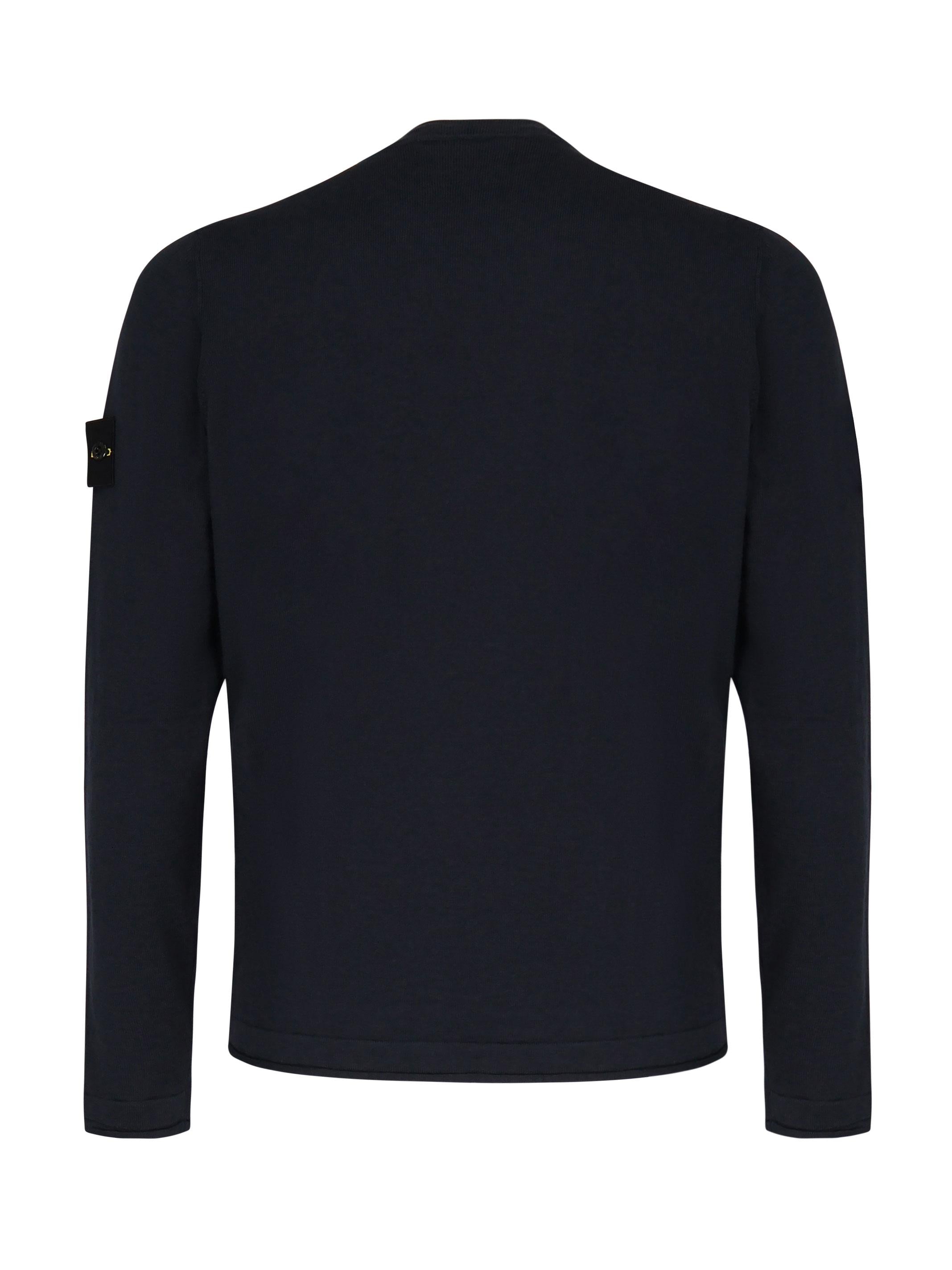 Maglione girocollo con piccoli risvolti K1S155100052 S00B0V0020 STONE ISLAND