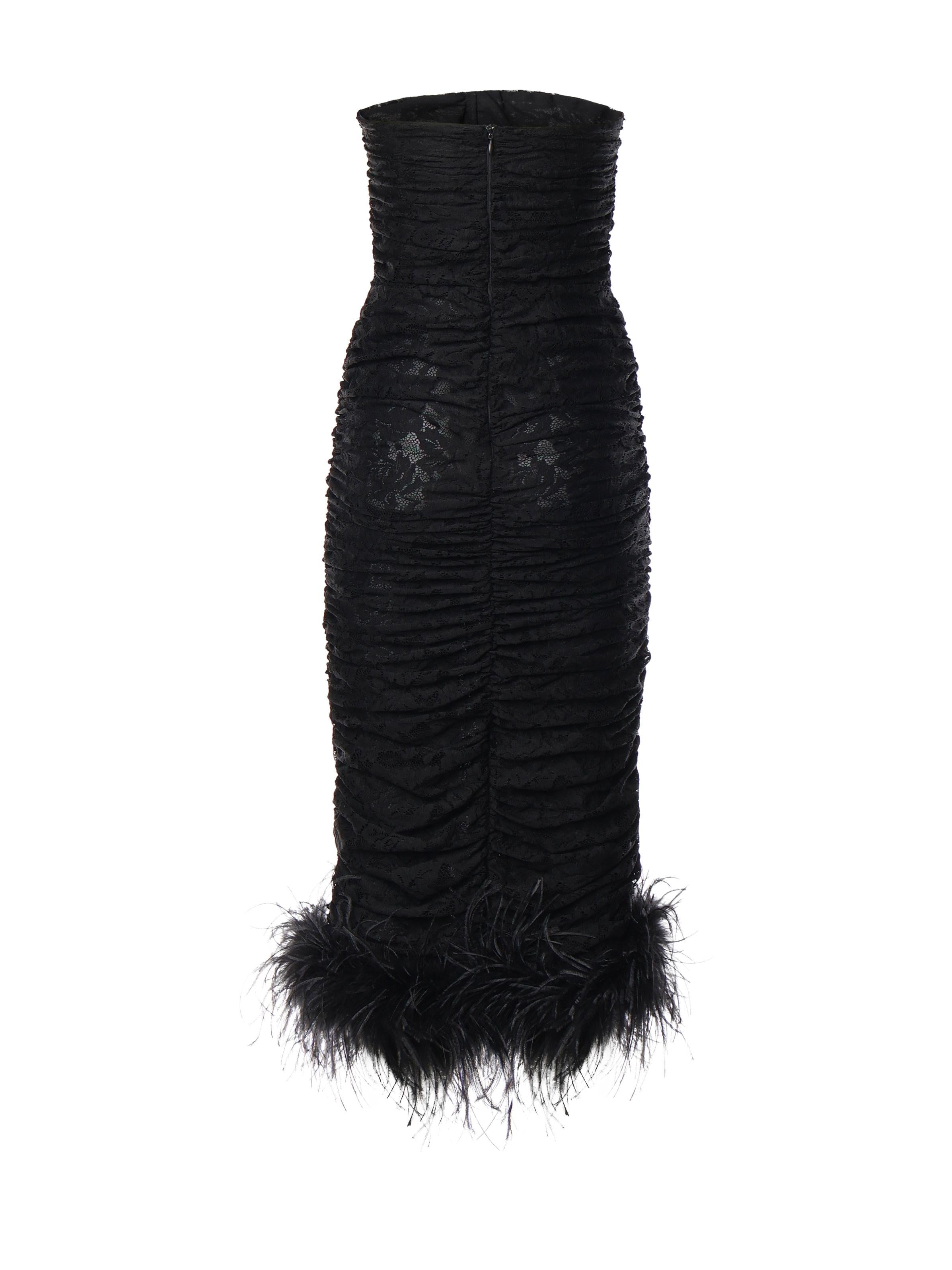 Midi dress in pizzo AUW4LACE BLACK ALBERTO AUDENINO