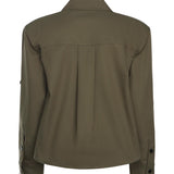 Camicia in gabardine di cotone AW25077T GR SELF-PORTRAIT