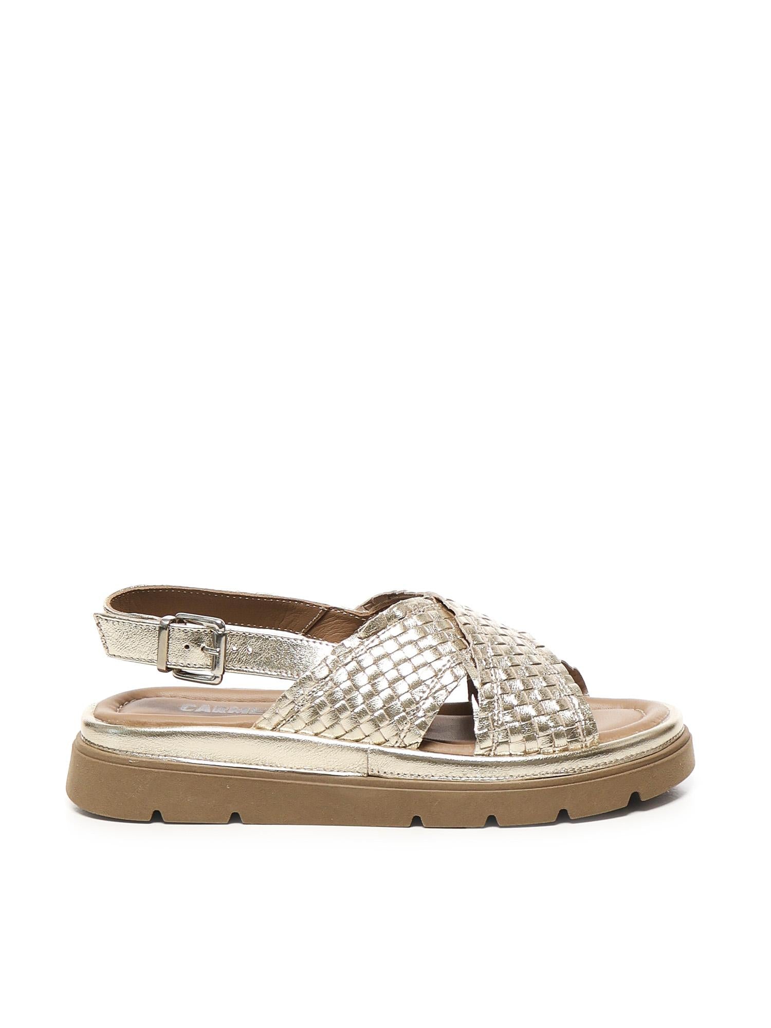 Sandalo flat Thea Tress A55379 PLATINO CARMENS