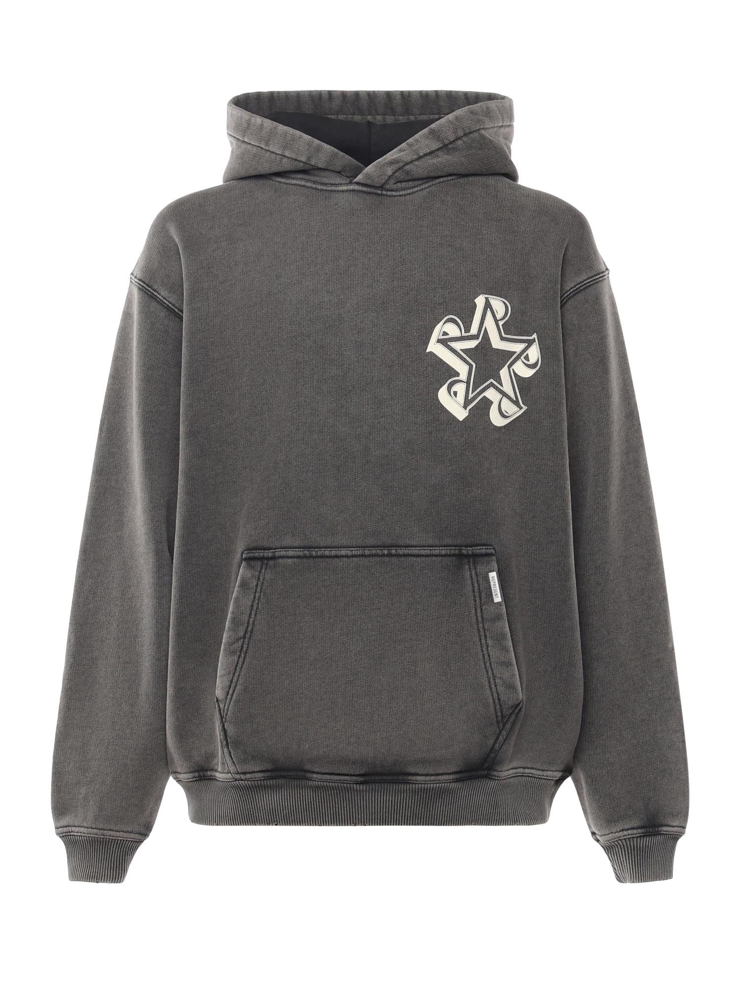 Felpa "Initial Star" in cotone MLM100375 47 REPRESENT
