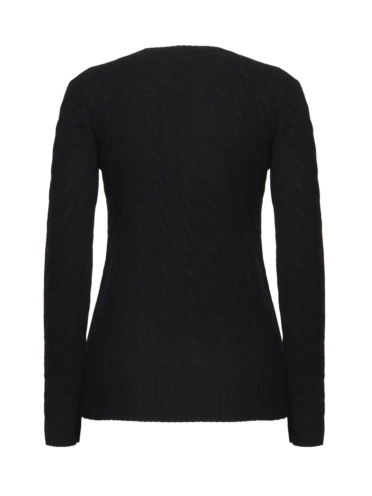 Maglia a trecce con scollo a V 211971866 005 POLO RALPH LAUREN