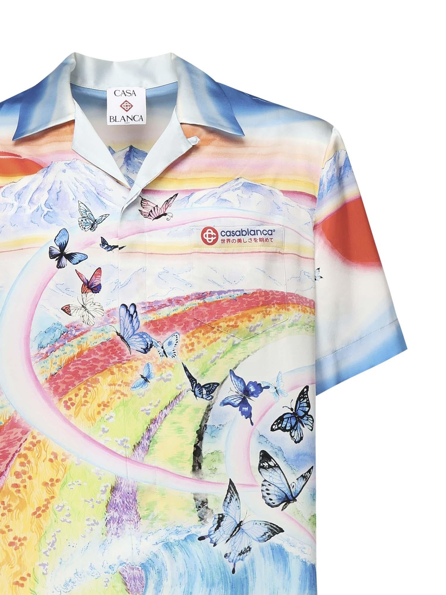 Camicia in seta con stampa MPF25SH00302 CASABLANCA
