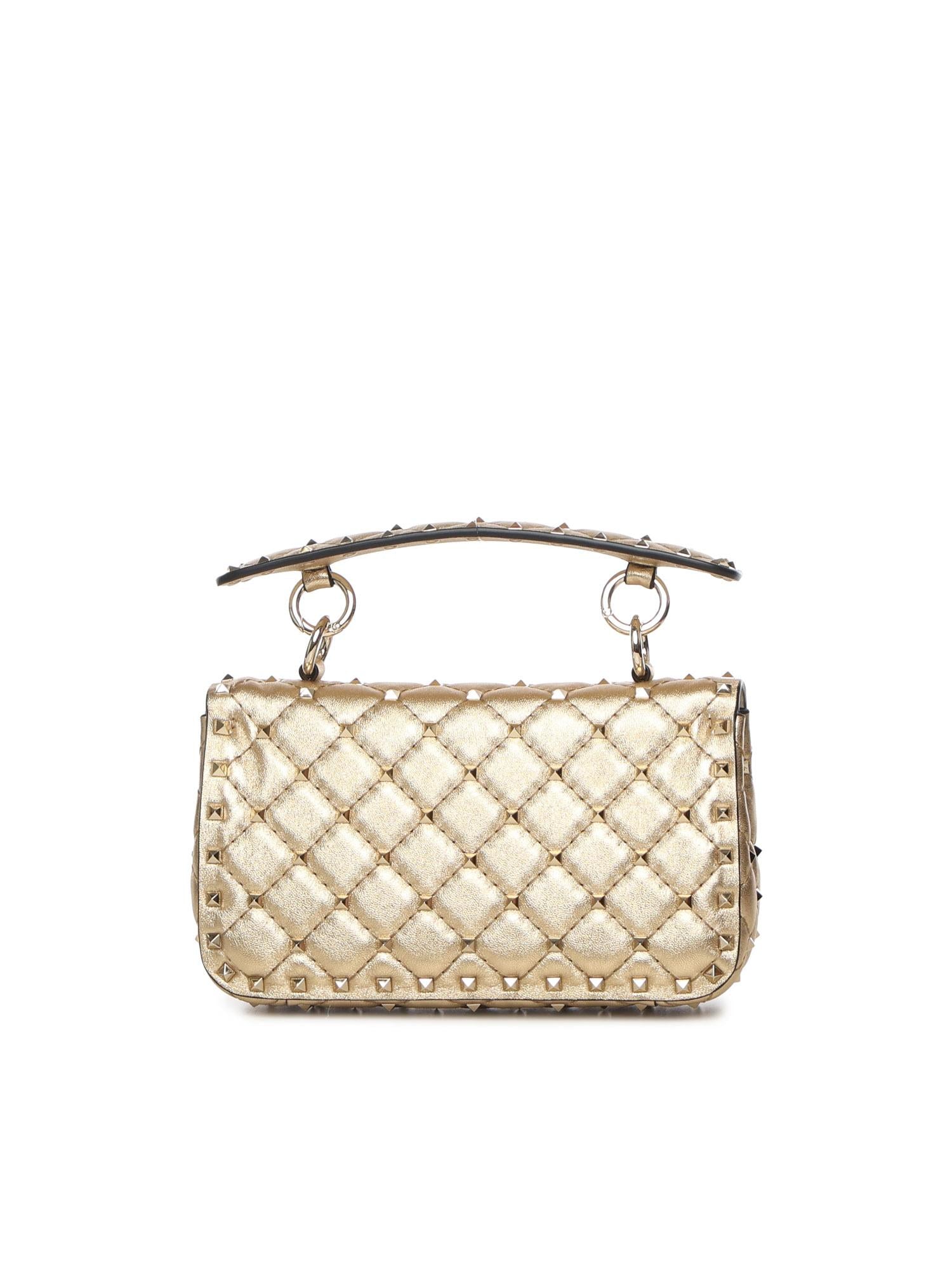 Borsa Rockstud Spike in nappa laminata 7W2B0123 IEWCES VALENTINO GARAVANI