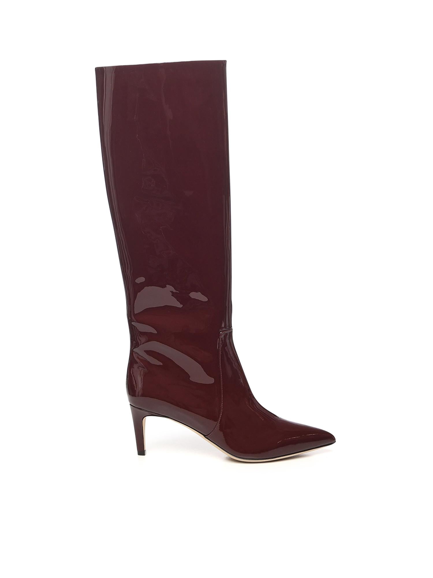 Stivali Stiletto in vernice PX504XVN01 PINOT NOIR PARIS TEXAS