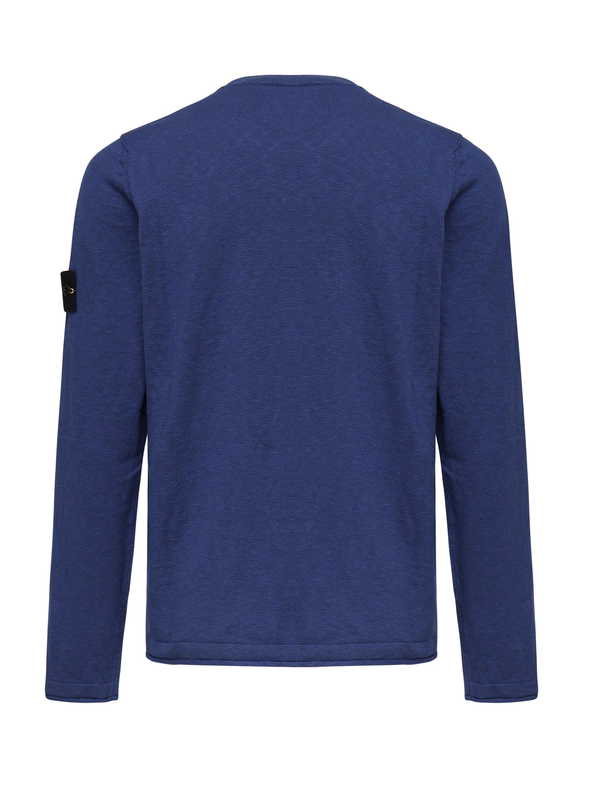 Maglione girocollo con piccoli risvolti K1S155100052 S00B0V1022 STONE ISLAND