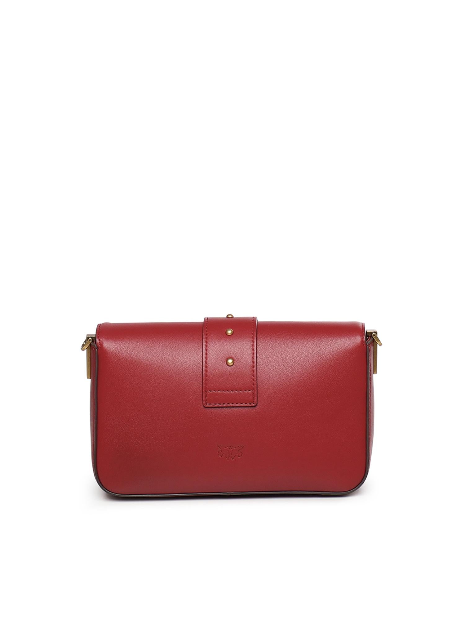 Borsa a spalla piccola Mini Love Bag Slouchy in pelle 105824 A0QOOA4Q PINKO